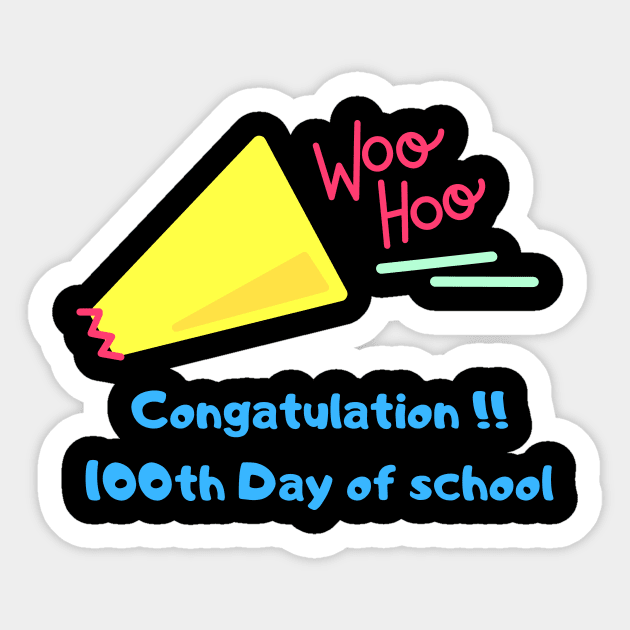 100 days of school woohoo Sticker by GloriaArts⭐⭐⭐⭐⭐